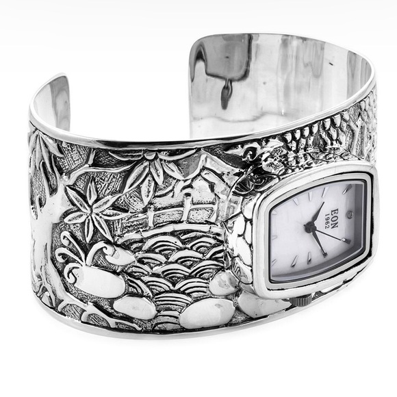 BALI LEGACY EON 1962 Swiss Movement Cuff Bracelet Watch in Sterling Silver - Picture 6 of 9